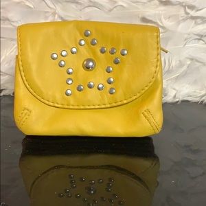 Mustard yellow change purse